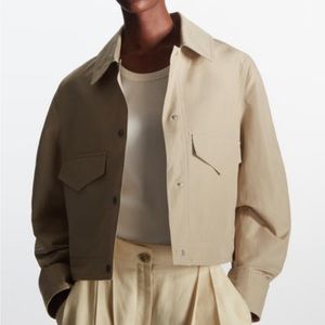 COS cropped jacket in beige, boxy fit, excellent condition, sz eur 38/US 8